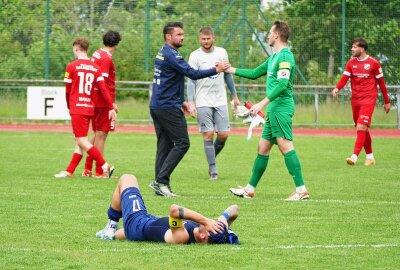 Torespektakel läutet das Ende vom Marienberger Oberliga-Abenteuer ein - Am Ende war Motor dennoch am Boden. Foto: Andreas Bauer