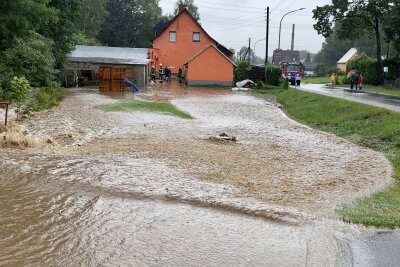 Überschwemmung wegen Unwetter im Erzgebirge - Überschwemmung wegen Unwetter im Erzgebirge. Foto: Daniel Unger