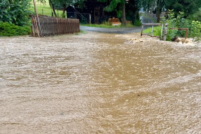 Überschwemmung wegen Unwetter im Erzgebirge - Überschwemmung wegen Unwetter im Erzgebirge. Foto: Daniel Unger