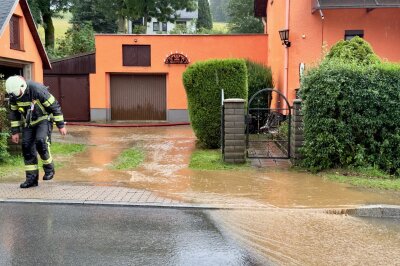 Überschwemmung wegen Unwetter im Erzgebirge - Überschwemmung wegen Unwetter im Erzgebirge. Foto: Daniel Unger