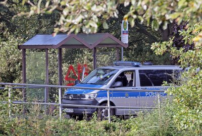 Unbekannte beschmieren Bushaltestellen in Gersdorf: Ermittlungen laufen - Unbekannte beschmieren Bushaltestellen in Gersdorf. Foto: Andreas Kretschel