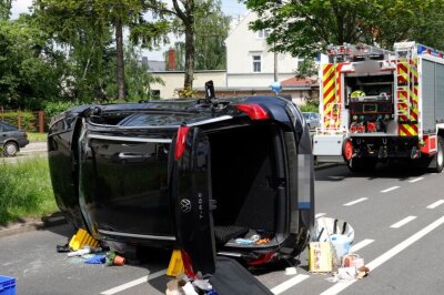 Am Sonntagmittag ereignete sich ein Unfall auf der B169 in Chemnitz. Foto: Harry Härtel