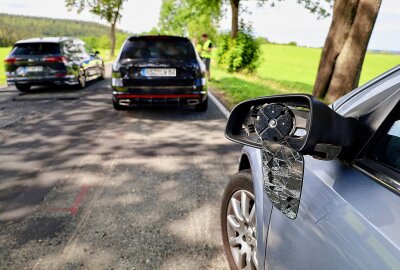 Unfall im Erzgebirge: Zwei Fahrzeuge kollidieren in Baustelle - Es wurden keine Personen verletzt. Foto: Niko Mutschmann