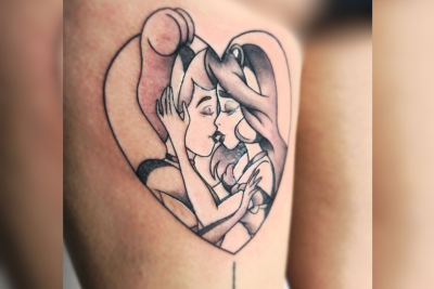 Unterwegs ins Tattoo-Studio: Wenn Yasmin und Cinderella die Prinzen in den Wind schießen - Nach knapp einer Stunde ist das Motiv fertig. Mit Vor- und Nachsorge hat die Session insgesamt etwa zwei Stunden gedauert.