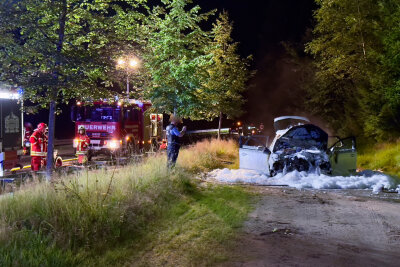 Die Feuerwehr Schönheide löschte den Brand schnell.