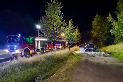 Die Feuerwehr Schönheide löschte den Brand schnell.