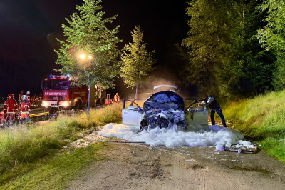 Die Feuerwehr Schönheide löschte den Brand schnell.