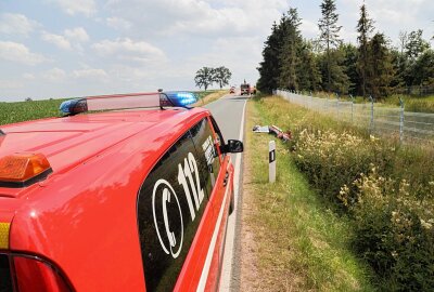 Update: Motorradunfall in Mittelsachsen fordert drei Verletzte - Am Samstagmittag kam es auf der S202 zwischen Sachsenburg und Seifersbach zu einem schweren Motorradunfall. Foto: Erik Hoffmann