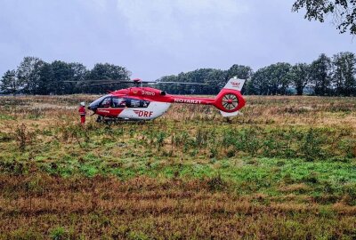 Update zu Schwerem Unfall in Nebelschütz:  Fahrer muss in Klinik geflogen werden - Der Fahrer musste ins Krankenhaus geflogen werden. Foto: xcitepress