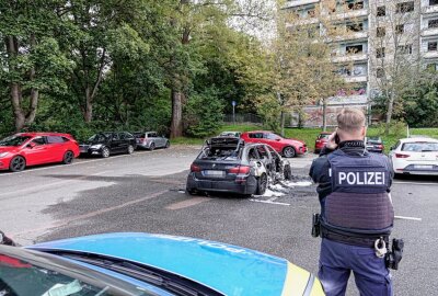 Update zum ausgebrannten BMW: Ermittlungen wegen Brandstiftung nach Fahrzeugbrand - Ein BMW brannte aus unbekannter Ursache vollständig aus. Foto: Jan Härtel