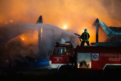 Brand auf einem Bauernhof in Radeberg. Foto: xcitepress