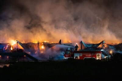 Brand auf einem Bauernhof in Radeberg. Foto: xcitepress