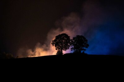 Brand auf einem Bauernhof in Radeberg. Foto: xcitepress