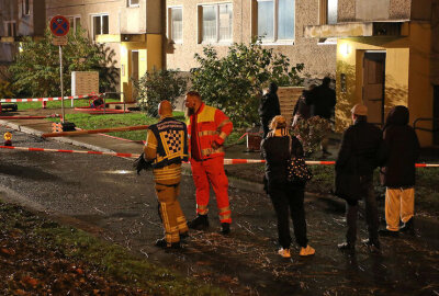 Update zum nächtlichen Wohnungsbrand in Dresden: Feuerwehr rettet Bewohner von Balkon - In Dresden musste ein Haus wegen eines Wohnungsbrandes komplett evakuiert werden. 