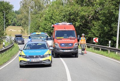 Update zum Unfall auf der B169: Motorrad prallt auf abbiegenden Audi - Am Samstagnachmittag kam es auf der B169 bei Frankenberg zu einem Verkehrsunfall, bei dem eine Person schwer verletzt wurde. Foto: Erik Hoffmann