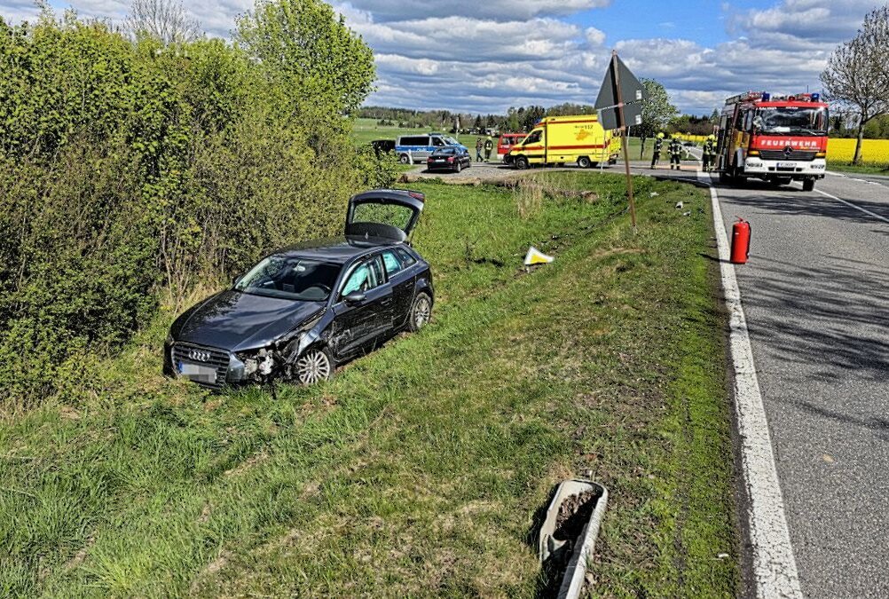 Verletzte Person Nach Vorfahrtsunfall In Euba