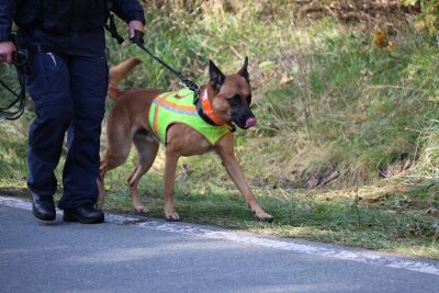 Vermisster in erzgebirgischem Stollen: Weitere Suchaktion ohne Erfolg - Leichenspürhunde werden zur Einsatzstelle gebracht. Foto: Niko Mutschmann