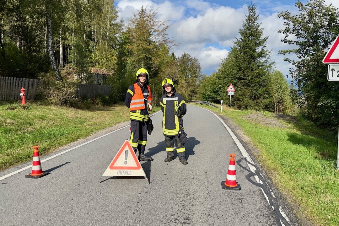 Am Dienstagnachmittag kam es zu einem Verkehrsunfall auf der Breitenbrunner Straße. Foto: Daniel Unger