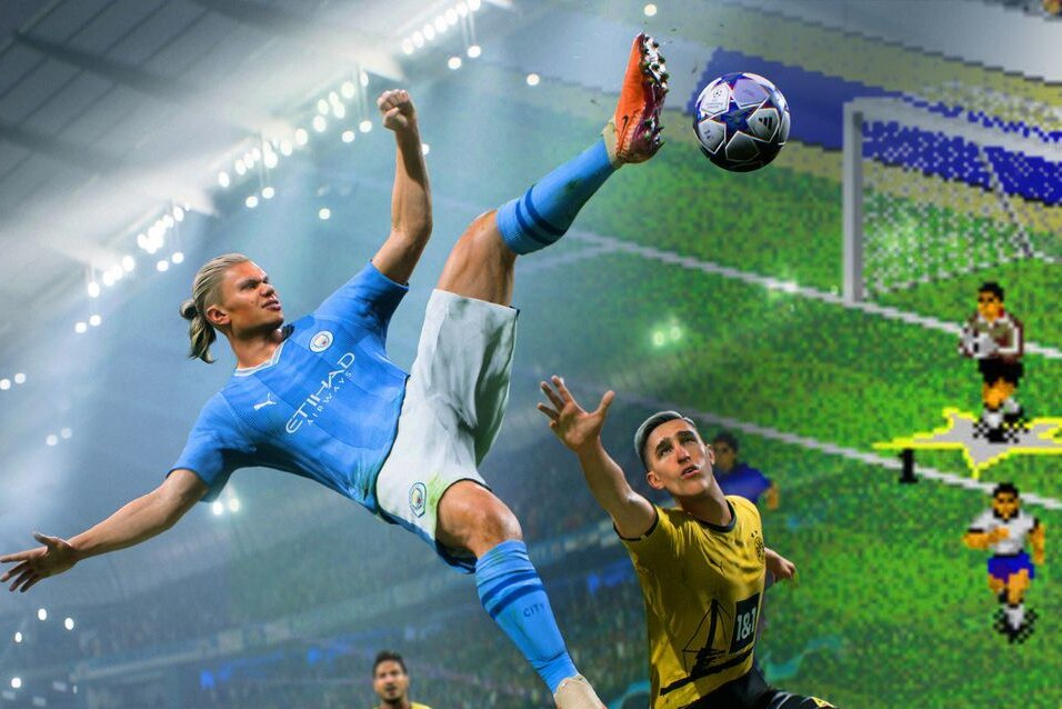 Von Anfang bis Ende, vom Pixel-Kick zur Milliarden-Marke, von "FIFA" bis "EA Sports FC" - "FIFA" damals, "FC" heute - und der virtuelle Fußball in der Zeit dazwischen. Lassen Sie die zahllosen Ableger der erfolgreichsten Sportreihe der Welt Revue passieren.