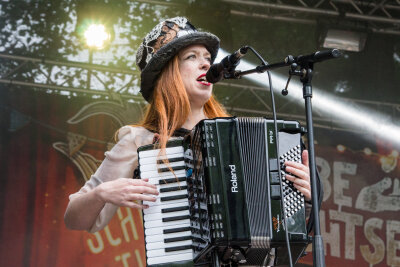 Wave-Gotik-Treffen 2024: Bilder vom Samstag - Die Habenichtse spielten am Samstag im Heidnischen Dorf auf dem WGT 2024.