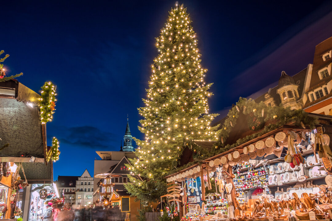 Weihnachtsbaum für den Zwickauer Weihnachtsmarkt kommt aus dem Vogtland - Der Weihnachtsbaum, eine 22 Meter hohe Tanne aus dem vogtländischen Bad Elster, wird am 5. November auf dem Hauptmarkt aufgestellt.