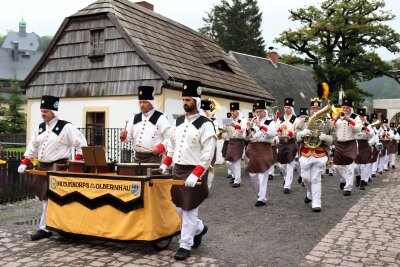 Welterbetag im Saigerhüttenareal war ein voller Erfolg - Musikkorps am Welterbetag in Olbernhau. Foto: Ilka Ruck