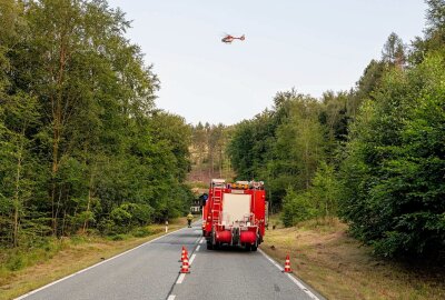 Wild-Crash auf sächsischer Staatsstraße: Biker mit Rettungshubschrauber in Klinik geflogen - Der Kradfahrer kollidierte bei voller Fahrt mit dem Wildtier. Foto: xcitepress