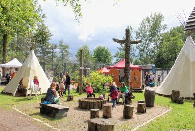 Willkommen im Inkaland: Feierliche Eröffnung in Limbach-Oberfrohna - Die Eröffnung der Anlage wurde gleich zu einem kleinen Fest mit Freibier und -brause. Foto: A.Büchner