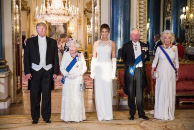 Wird König Charles zur britischen Trump(f)-Karte? - Von der Queen und dem royalen Prunk zeigte sich Trump beeindruckt. (Archivbild)