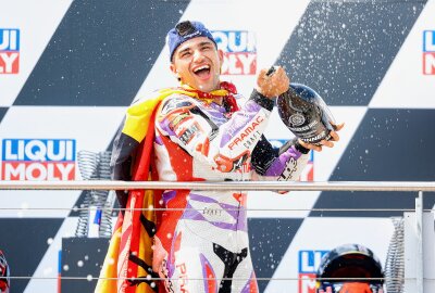 WM-Stopp mit Spektakel-Garantie: Sachsenring bereit für die Neuauflage des Ducati-Duells - Jorge Martin entschied 2023 am Sachsenring sowohl den Sprint als auch das Hauptrennen. Foto: Adac/HochZwei