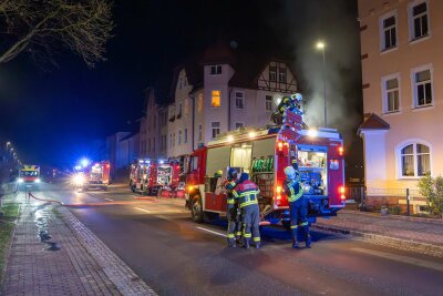 Wohnungsbrand in Mehrfamilienhaus: Feuerwehr rettet Menschen und Tiere - Großaufgebot von Feuerwehr und Rettungsdienst vor Ort.