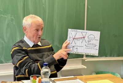 Zeitzeuge hält im Vogtland leidenschaftliches Plädoyer für den Frieden - Seinen Vortrag gestaltete Martin Narr sehr anschaulich. Foto: Friedensschule Plauen