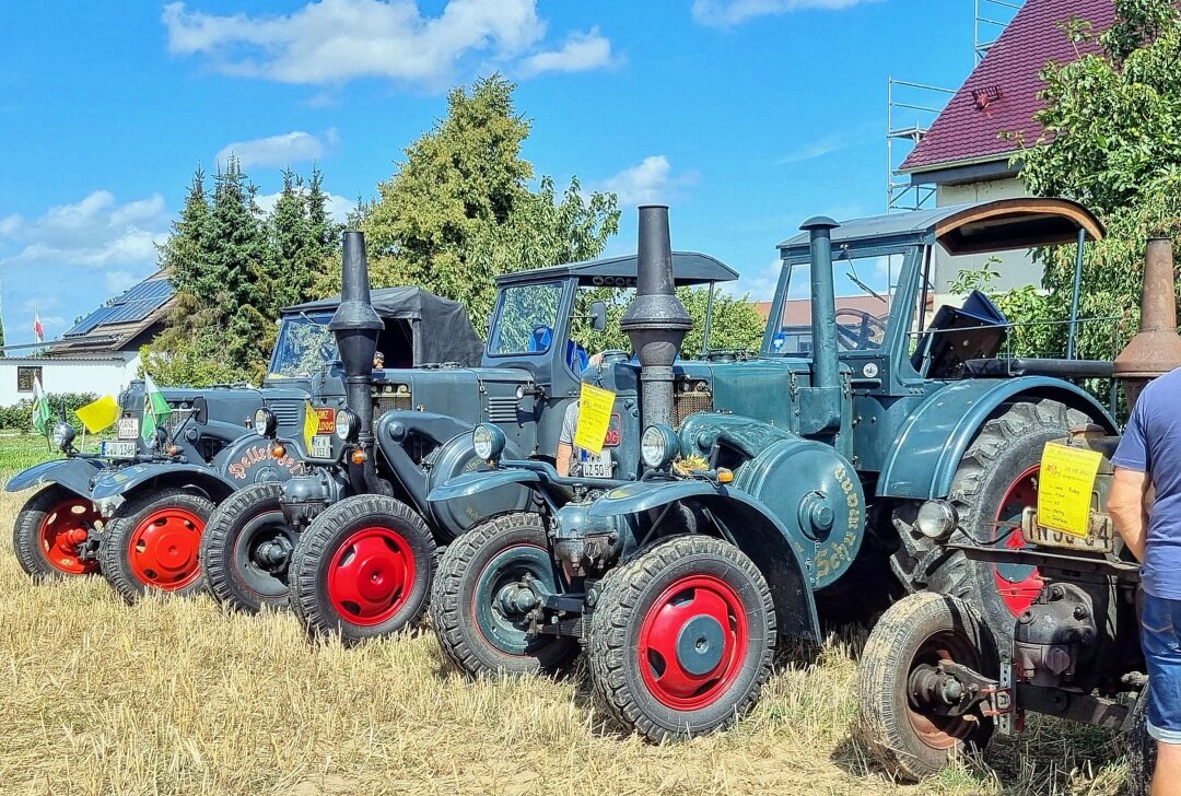 Zum 21. Mal: Traktoren- und Oldtimer-Treffen in Breitenborn - Alte Technik hübsch aufgereiht. Foto: Andrea Funke/Archiv