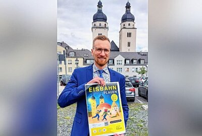 Zum Weihnachtsmarkt: Plauen bekommt eine Eisbahn - Bürgermeister Tobias Kämpf. Foto: Karsten Repert