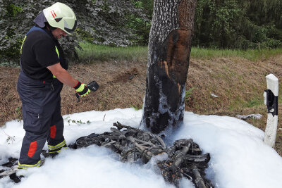 Zwei Tote nach tragischem Unfall: Motorrad geht in Flammen auf - Seine Sozia wurde noch durch Ersthelfer und den Rettungsdienst reanimiert. Jedoch führten die Rettungsmaßnahmen nicht zum Erfolg und die Frau verstarb noch an der Unfallstelle.