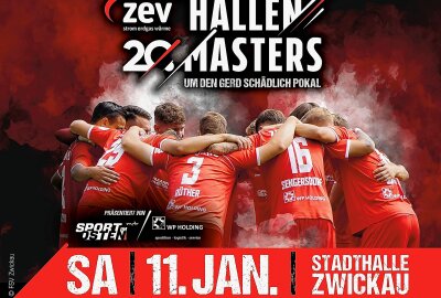 Zwickaus Stadthalle wird Fußballarena: Alle Infos zum ZEV-Hallenmasters 2025 - Das Turnier steigt am 11. Januar 2025. Foto: Krauß Event/Fabian Noack