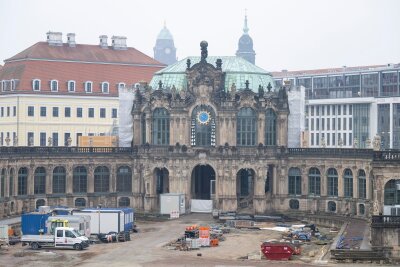 Zwingerbauhütte in Dresden feiert 100. Geburtstag - Der sanierte Glockenspielpavillon im Dresdner Zwinger. 