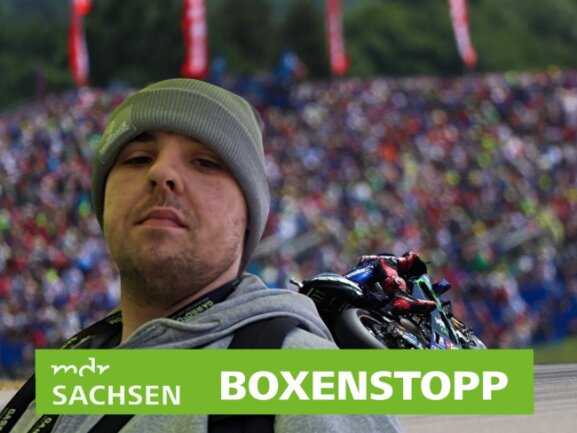 Ich beim MDR Boxenstopp zur MotoGP 2024 Auf dem Sachsenring