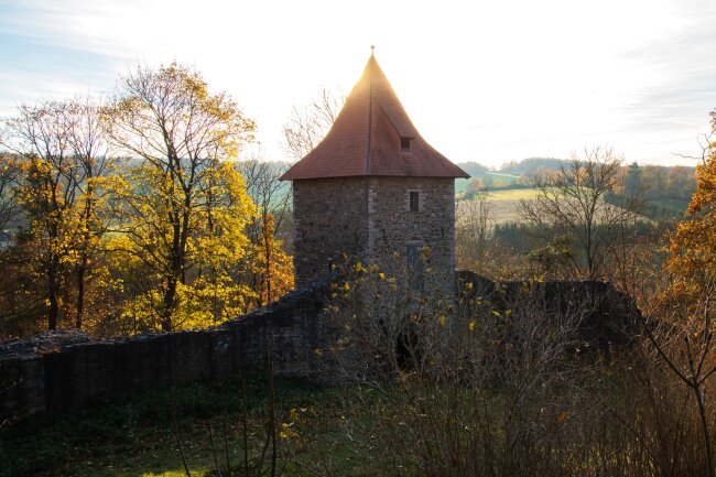 Burgruine Widersberg im Herbstlicht