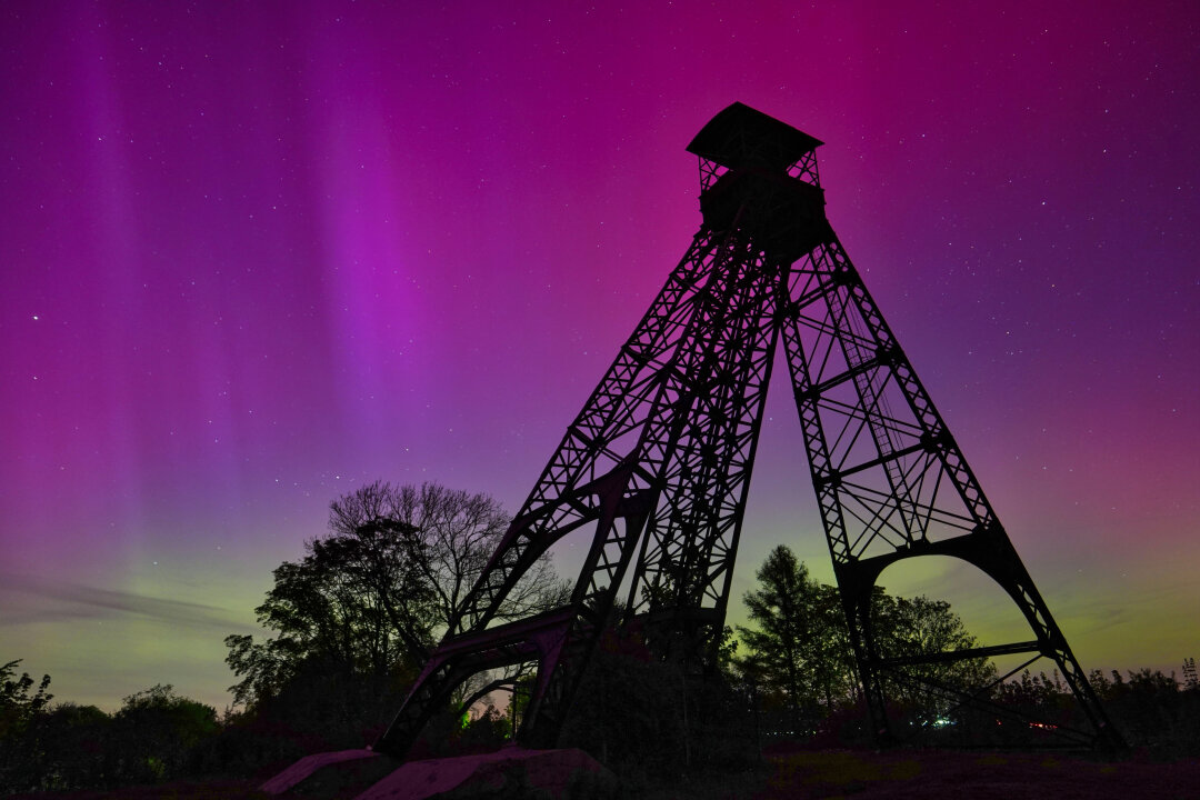 Polarlichter am T&uuml;rkschacht Zschorlau