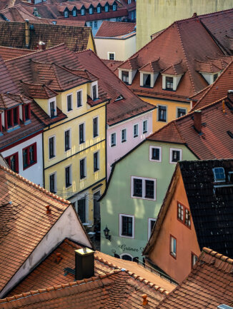 Blick auf die D&auml;cher von Meissen