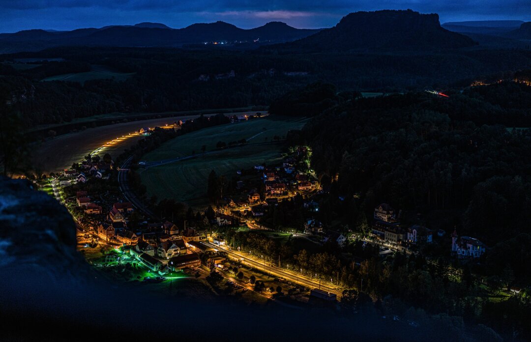 Blick von der Bastei auf Rathen