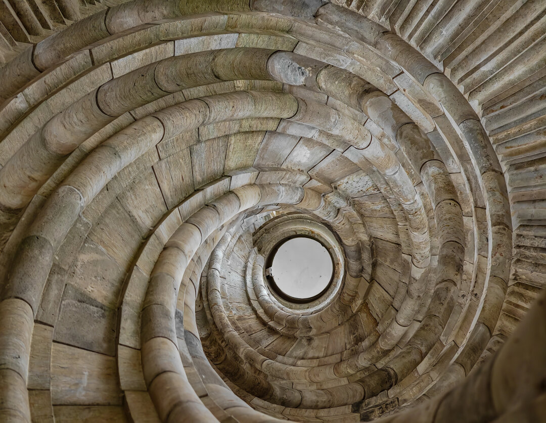 Wendeltreppe im Schloss Hartenfels