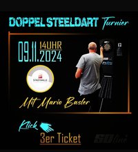 Tickets für das Dartsturnier mit Mario Basler